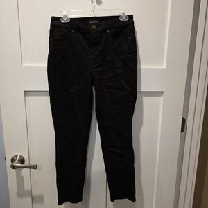 Talbots Womens Jeans Black Slim Straight High Waist Flawless Five Pocket Size 4P